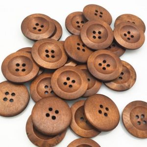 20 stücke 25mm Runde Holz Knöpfe 4 Löcher DIY Bekleidung Nähen Dekorative Tasten Scrapbooking Tasten für Kleidung 7NK245 4