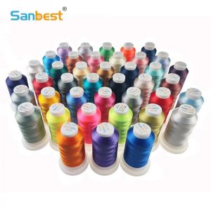 Sanbest Polyester Stickerei Faden Hohe Festigkeit Für Brother Singer Janome Babylock Stickerei Maschine 1000m Filament Themen