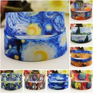 COSPLAY HEAVEN Elastic bands & Patches 7/8 ''22mm,1" 25mm,1 1/2 "38mm,3" 75mm Malerei Cartoon Charakter gedruckt Grosgrain Band party dekoration 1