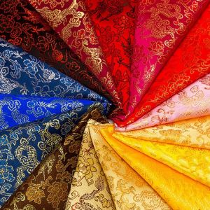 Chinesischen Stil Brokat Jacquard Satin Stoff Für Cheongsam Kimono Und Tasche Patchwork Hand Material Verschiedene Farben TJ0246