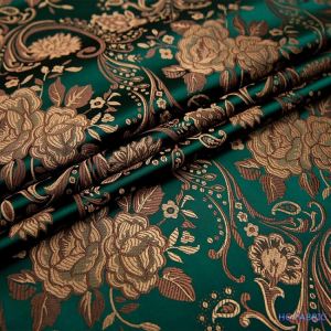 COSPLAY HEAVEN Embroidery fabrics 75cm Pfingstrose blume Seide Damast Stoff Brokat Jacquard Stoffe Cheongsam Kimono Kleid DIY Nähen Kleidung Material