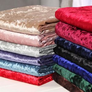 COSPLAY HEAVEN Basic/Solid color fabrics Zerkleinert Samt Stoff Durch Die Meter,Polyester Stretch Velours Polsterung Stoff für Sofa, Vorhang, Tuch, navy, Rot, Schwarz, We