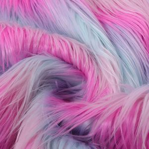 COSPLAY HEAVEN Fake Fur & Feathers Coloful Jacquard Lange Plüsch Stoff DIY Patchwork Bekleidungs Puppe Kissen Materialien Für Quilten Handwerk Zubehör