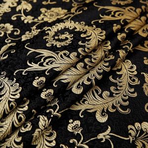 COSPLAY HEAVEN Embroidery fabrics 100*75cm Brokat Nähen Nachahmung Seidenstoffe Blume Stoff für Hand Satin Material für DIY Kleid/Tasche