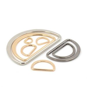 20Pc Metall D ring 15/2/30/40/50/60mm Schnalle innere Breite Metall Halb Runde Shaped nahtlose Geschweißte D Ring DIY Tasche Zube