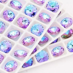 Blau Rose Mixed Runde Kristall K9 Glas Strass Applique Fancy Stones für Handwerk Kleber Weihnachten Kleidung Bekleidungs Dekorati