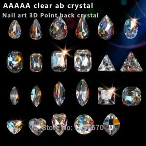 20 stücke multi form shiny Kristall AB strass glas Strass pointback stein Nagel Kunst Dekoration diy schmuck maniküre zubehör