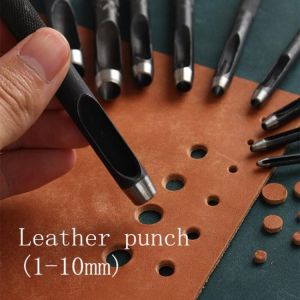 Runde Hohl Punch Set 10Pcs Leder Handwerk Punch Werkzeug Hohl Loch Punch Cutter Werkzeug für Uhr Bands Gürtel Leinwand papier (1