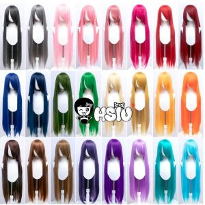 HSIU 100Cm Lange Staight Cosplay Perücke Hitze Beständig Synthetische Haar Anime Party perücken 42 farbe Bunte + Kostenloser ma