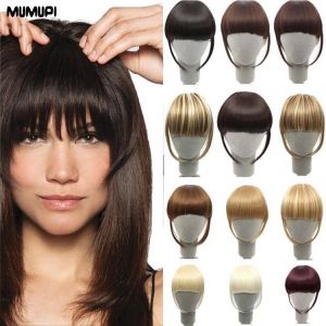 MUMUP Frauen Gefälschte Synthetische haar Pony Extensions Falsche Fringe Clip Auf Fringe Haar Clips haar zubehör Haar extensions