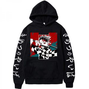 Anime Dämon Slayer Hoodies Hip Hop Hoodie Sweatshirts Harajuku Streetwear Pullover für Frauen und Männer