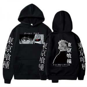 Tokyo Ghoul Anime Hoodie Pullover Sweatshirts Ken Kaneki Grafik Gedruckt Tops Lässige Hip Hop Streetwear