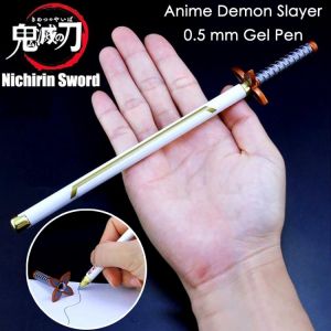 Anime Dämon Slayer Schwert Gel Stift 0,5mm Schwarz Tinte Refill Schreiben Stift Schule Schreibwaren Liefert Kimetsu Keine Yaiba