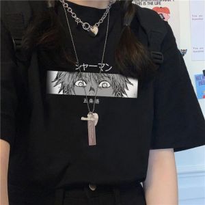 Hot anime Jujutsu Kaisen Frauen T shirt Tops Harajuku Sommer Grafik Tees Mode Gojo Satoru Tops Cartoon frauen T shirt