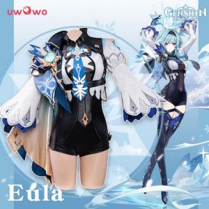 UWOWO Eula Cosplay Hot Spiel Genshin Auswirkungen Kostüm Lawrence Spin Drift Ritter Kostüme Outfits