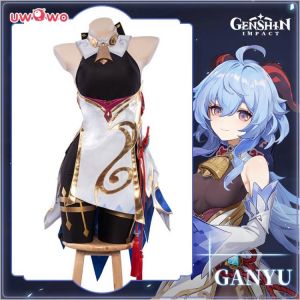 UWOWO Ganyu Cosplay Hot Spiel Genshin Auswirkungen Kostüm Halloween Frauen Mädchen Kinder Kostüme Gan Yu Outfit