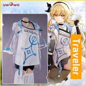 UWOWO Reisenden Cosplay Kostüm Genshin Auswirkungen Lumine Karneval Mädchen Kinder Spiel Täglichen Kostüme Leistung Outfit