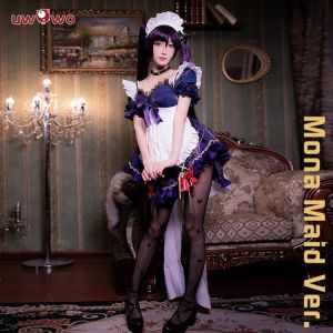 COSPLAY HEAVEN Genshin Impact other Versions Plus Größe Exklusive Genehmigung UWOWO Spiel Genshin Auswirkungen Mona Cosplay Maid Kleid Neue Kostüm Nette Karneval Halloween