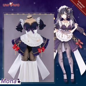 Exklusive Genehmigung UWOWO Spiel Genshin Auswirkungen Mona Maid Kleid Neue Cosplay Kostüm Nette Karneval Halloween Weihnachten