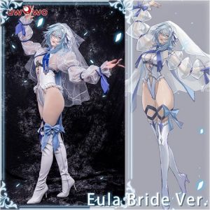PRE SALE Exklusive Genehmigung UWOWO X Ailish: Genshin Auswirkungen Fanart Braut Ver. Eula Cosplay Kostüm