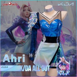 UWOWO LOL Ahri Cosplay Kostüm Spiel League of Legends K/DA Alle Heraus LOL Mehr KDA Outfits Die Neun Tailed Fox