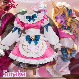 PRE SALE UWOWO Spiel League of Legends Cafe Cuties Soraka Maid Cosplay Kostüm