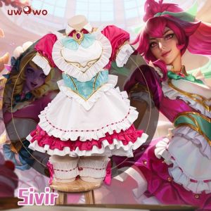 PRE SALE UWOWO Spiel League of Legends Cafe Cuties Sivir Maid Cosplay Kostüm Maid Kleid Für Frauen Halloween Weihnachten