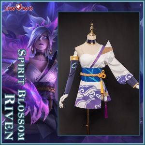 UWOWO Riven LOL Cosplay Kostüm Geist Blossom Riven League of Legends Cosplay Kostüme Hot Halloween Spiel Kostüm Full Set