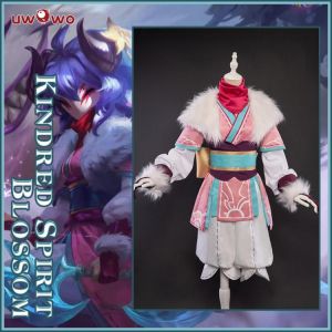 UWOWO Verwandtschaft Geist Blossom Spiel LOL Cosplay Kostüm League of Legends Cosplay Qianjue Kostüme Extra Maske Heißer Outfit