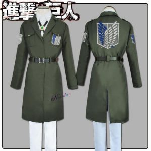 Angriff auf Titan Eren Levi Cosplay Kostüm Frauen Männer Shingeki Keine Kyojin Scouting Legion Soldat Jacke Mantel Windbreaker U