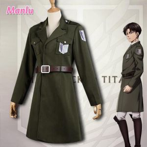 Angriff auf Titan Schluss Saison Levi Eren Cosplay Kostüm Umfrage Corps Grün Jacke Windjacke Cosplay Halloween