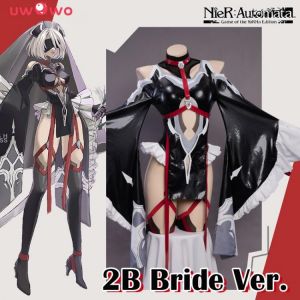 PRE SALE UWOWO Exklusive Genehmigung Nier: Automata 2B Fanart Braut Ver. Cosplay Kostüm Sexy Kleid Outfit Für Frauen