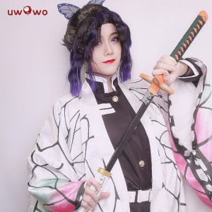 UWOWO Neue Design Dämon Slayer: Kimetsu Keine Yaiba Shinobu Kocho Cosplay Kostüm Dämon Slaying Corps Uniform Mann kostüm