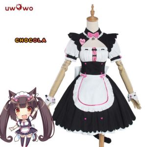UWOWO NEKOPARA Cosplay Chocola Maid Kleid Kostüm Anime Spiel Chocola Vanille Katze Neko Mädchen Frauen Outfits
