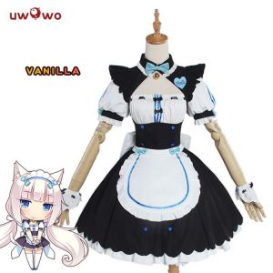 UWOWO Vanille Cosplay Kostüm Maid Kleid Spiel NEKOPARA Chocola Vanille OVA Maid Spiel Uniform Cosplay Cat Neko Mädchen Frauen