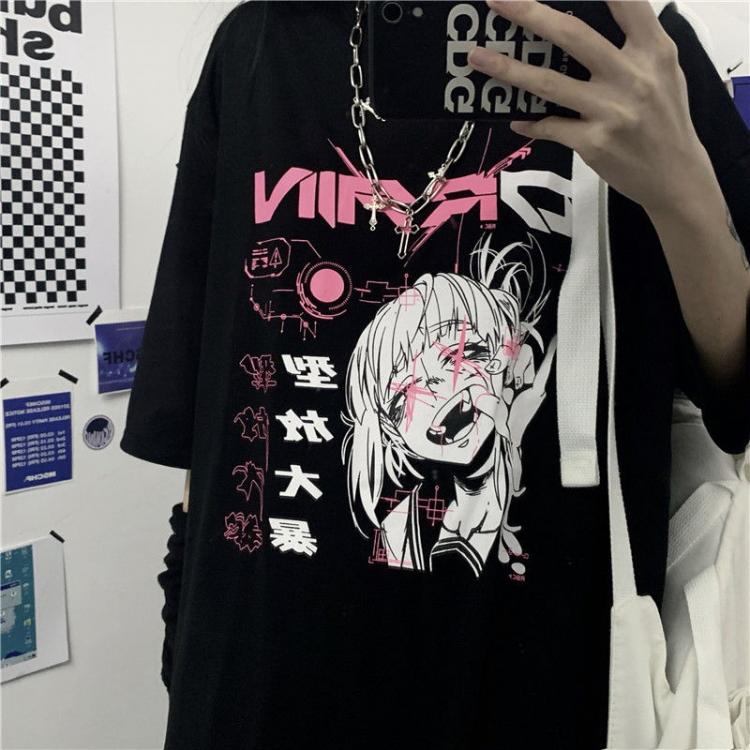 COSPLAY HEAVEN T-SHIRTS NiceMix vintage anime cartoon t shirt frauen kleidung gothic t shirt streetwear print lose tops Koreanische sommer schwarz t shirt